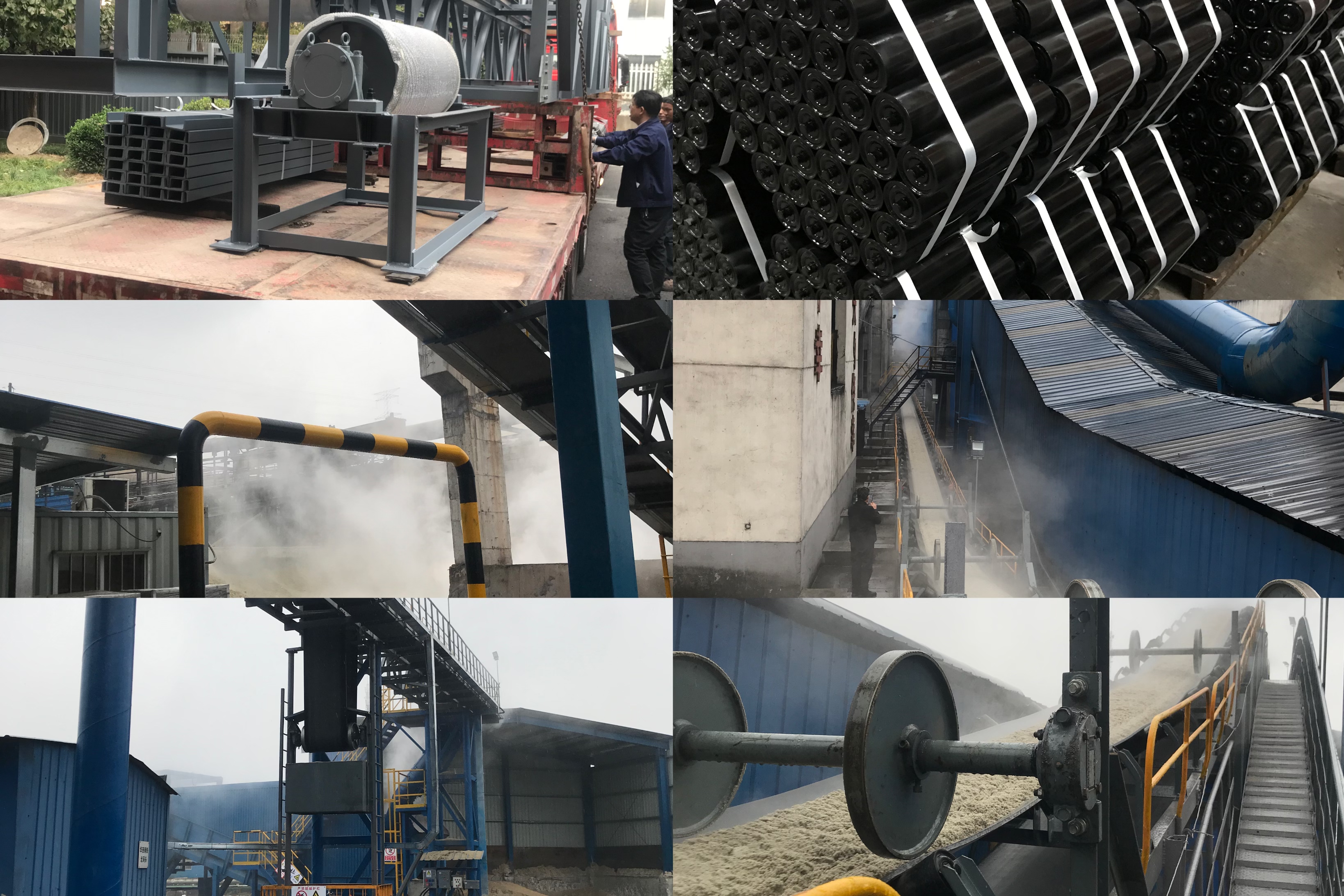 Produksi konveyor sabuk, pemasangan, commissioning